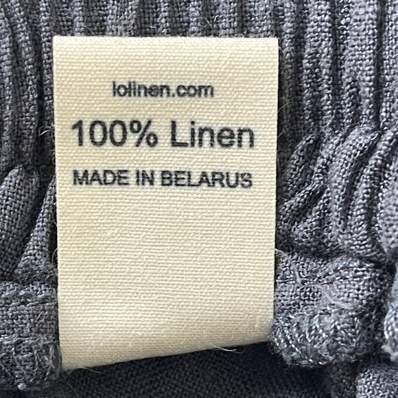 LO‎ LEN OK NAVY BLYE MINI LINEN SKIRT SIZE M - Picture 3 of 6